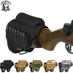 Tactical Rifle Buttstock Cheek Rest Riser Ammo Cartridges Carrier Case Holder UK
