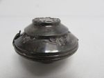 (ref288CU) Rare antique silver plated folding travel candle holder silver plated