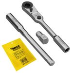 SabreCut Flex Head 7in1 Mini Micro Ratchet Wrench Adjustable 1/4" HEX Bit Driver