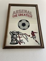 Vintage Arsenal FC Memorabilia - “The Greatest” Retro Wall Mirror. 12.5 X 9 Inch