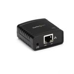 StarTech 1-Port USB 2.0 Print Server, 10/100Mbps 22.9mmx53.3mmx53.3mm, Black