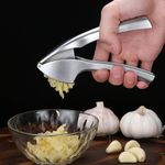 Premium Garlic Press Easy to Use and Clean Garlic Crush Large - Olivers Kitchen
