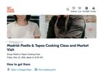 Paella & Tapas Cooking Class in Madrid (Reschedulable) – Market Visit Included
