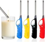 CLIPPER LONG TUBE LIGHTER REFILLABLE IDEAL -KITCHEN BBQ,CANDLES,MULTICOLOUR FIRE