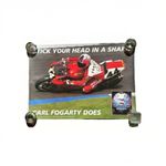 Vintage Carl Fogarty Shark Helmet Poster 25x16" Ducati Foggy WSB Racing Rare 
