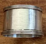 Vintage Birmingham Hallmarked Sterling Silver Napkin Ring With Tapered Band Edge