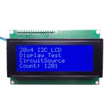 2004 LCD 20x4 Character Display Module with I2C Serial Interface Blue Backlight