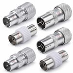 Tv Aerial Connector Coax Cable RF Coaxial plug Male Female Coupler splitter rg6
