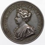 Queen Anne Capture of Tournai Silver Medal 1709 by J Croker  Eimer 437