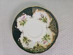 VTG Elizabethan Staffordshire Saucer 80s Fine Bone China Gold Gilt Floral Design