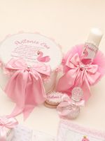 Trusou De Botez UK Lebăda - Lumanare Botez Christening Set