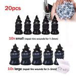 20pcs Universal Tire Repair Screw in Rubber Plug Nail Car Tyre Puncture Kit