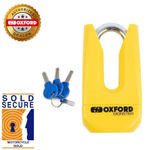 OXFORD OF36M Security Monster Ultra Strong Motorcycle Motorbike Yellow Disc Lock