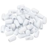 50Pcs 5mm ID x 8mm OD Kitchen Sink Rack Protective Feet Replacement White