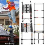 2.6-5M Stainless Steel Ladder Telescopic Heavy Duty Multi-Purpose Extendable UK