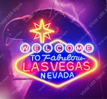 Welcome To Fabulous Las Vegas Nevada 24" Vivid LED Neon Sign Light With Dimmer