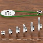 Aluminum U Groove Pulley Round/O Type Belt Drive Pulleys For 4mm Belt OD 20-80mm