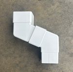 Gutter swan neck down pipe spout square rainwater offset bend 68mm white 112