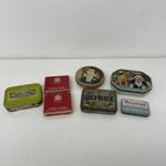 Vintage Tin Bundle – 4 Tobacco Tins & 3 Sweet Tins – Scuffed, Marked & Small Den
