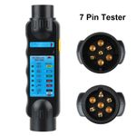 7 Pin Towing Trailer Tow Bar Caravan Plug Socket Light Wiring Circuit Tester UK