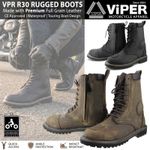 VPR Leather Motorcycle Boots Waterproof CE Approved Motorbike Touring Boot - R30