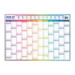 Aug–Jul 2026–27 Mid Year Wall Planner  A2 (59x42cm)  Academic Year Erasable