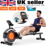 Magnetic Rowing Machine Rower with LCD Monitor Home Gym Fitness Cardio Workout