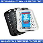 (3-Pack) Non Slip Dinner Serving Trays TV Meal Trays Waiters Tea Tray Bulk Offer
