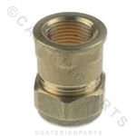 BRASS 15mm COMPRESSION to 3/8" INCH BSP FEMALE PIPE CONVERTER FITTING ADAPTER