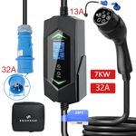 Type 2 EV Charger UK Plug 7KW 32A Home Electric Vehicle Charging Station Wallbox
