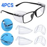 4X Clear Side Shields Universal Fit Flexible For Eye Glasses Safety Glasses