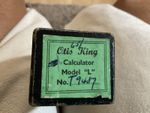 Vintage Boxed Otis King Cylindrical Calculator Model L. Serial T Prefix c1960