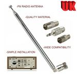 Telescopic DAB FM Radio Aerial Antenna 3 Adapter Bose wave awrc3p/3g top loaders