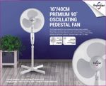 16" Pedestal Fan Oscillating 3 Speed Adjustable Height Standing Cooling Fan UK