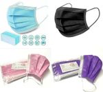 BLACK PINK BLUE VIOLET DISPOSABLE 3 PLY FACE MASKS NON-MEDICAL SURGICAL MASK 