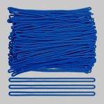 100 x Luggage Tag Loops, Plastic Luggage Loop Straps Bag Tag Loops, Blue