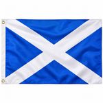 Scotland Flag 5x3 FT Scottish Saltire St Andrew's Cross Polyester Brass Eyelets