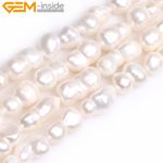 Freshwater Pearl Loose Beads Peanut Cultured Jewelry Making Strand 15"10X14mm
