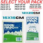 Koolpak Compact Instant Ice Packs Mini Ice Packs for Sports Injury Pain Relief