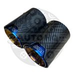 2X MP STYLE BLUE CARBON FIBRE EXHAUST TIPS BMW M135I M140I M235I M240I F20 F22