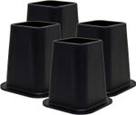4 Pack 6" Bed Risers Heavy Duty Feet Leg Lift Furniture Extra Raisers Stand UK