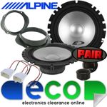 Ford Transit Custom Van 560 Watts Alpine 6.5" Front Door Car Speaker Upgrade Kit