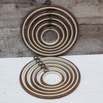 Nurge Embroidery Flexi Hoop Round Cross Stitch Display Wood Effect in 5 Sizes
