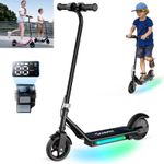 Kids Electric Scooter 150W for Age 6-14 Kick E-Scooter LED Display 3 Speeds