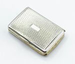 FRENCH SILVER PILL BOX 19th CENTURY GOLD WASH INTERIOR