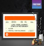 Personalised RETIREMENT TRAIN TICKET print poster perfect/wedding/engagement 