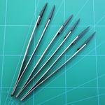 3 x Tweezers Plastic Tips Polished Steel Construction 160mm 
