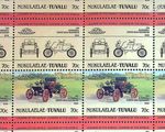 1901 OLDSMOBILE Curved Dash Car 50-Stamp Sheet (1985 Nukulaelae, Tuvalu)