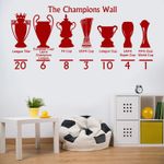 Liverpool The Champions Wall Sticker | Trophy Silhouette Vinyl Decal | Football