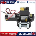 ELECTRIC WINCH 3000LB 12v STEEL ROPE BLACK WIRELESS RECOVERY 4x4 UK